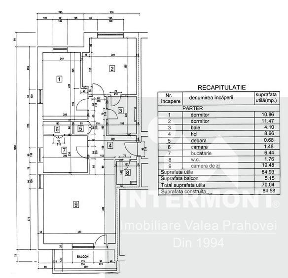 Apartament cu 3 camere în Central