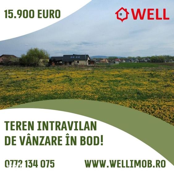 Teren de 429 mp, în Bod
