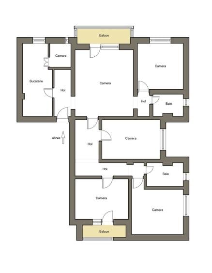 Apartament cu 5 camere semidecomandat în Micălaca
