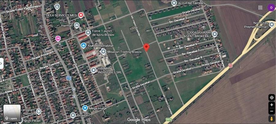 Teren Construcții intravilan de 1000 mp, în Hărman
