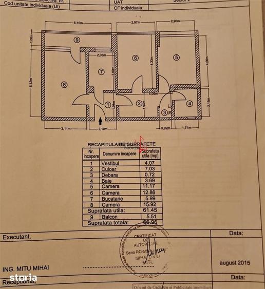 Apartament cu 3 camere decomandat în Basarabia
