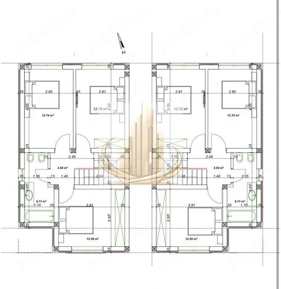 Duplex cu 4 camere cu Canalizare în Săcălaz