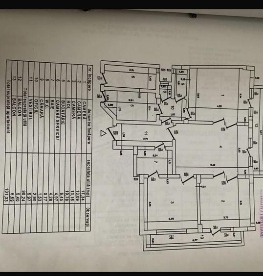 Apartament cu 3 camere circular, mobilat în Universitate