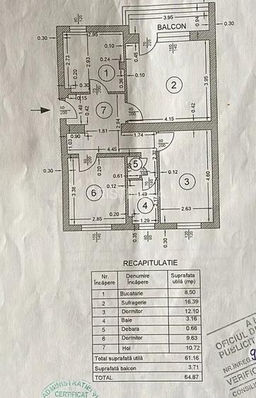 Vanzare apartament 3 camere - Targu Jiu, Aleea Energeticienilor zona 8 Mai.