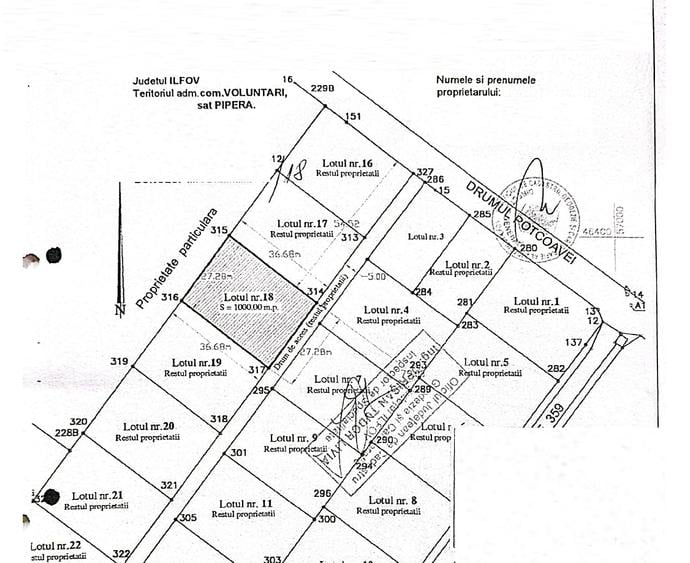 Teren Construcții intravilan de 1000 mp, în Pipera