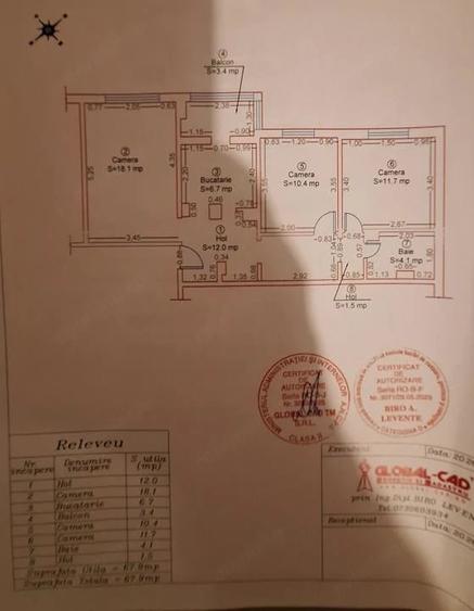Apartament cu 3 camere decomandat în Dorobanților