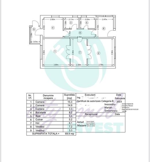 Casă individuală cu 3 camere cu Canalizare în Vitan