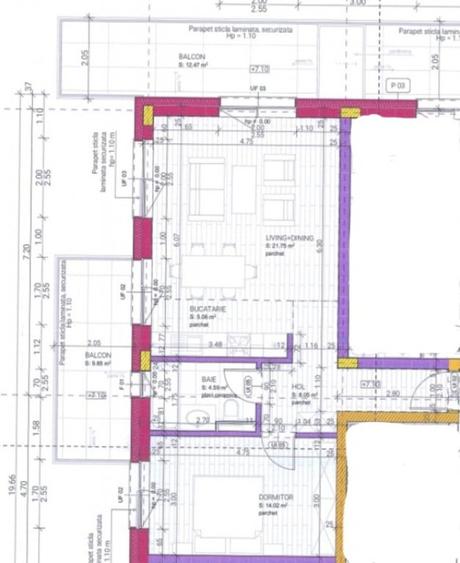 Apartament cu 3 camere semidecomandat în Gruia