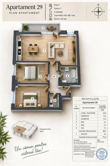 Apartament 3 camere/Mall Grand Arena - 3