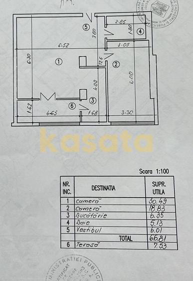 Apartament cu 2 camere decomandat, mobilat în Băneasa