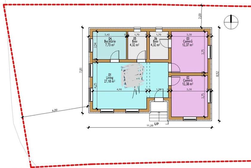 Casă cu 3 camere în Juc-Herghelie