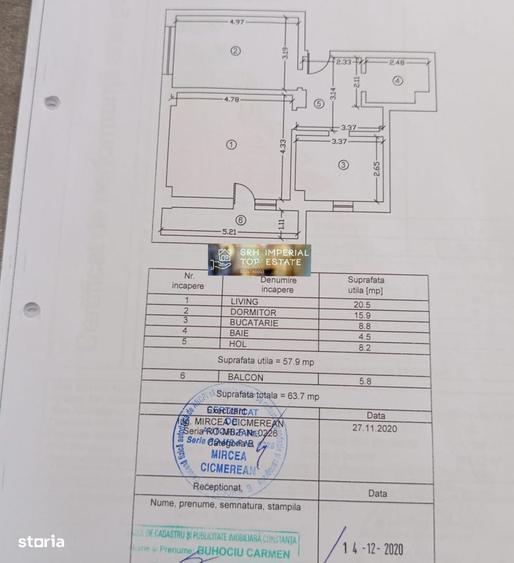 Apartament cu 2 camere decomandat în Tomis Plus