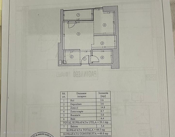 Apartament cu 2 camere, mobilat în Floreasca
