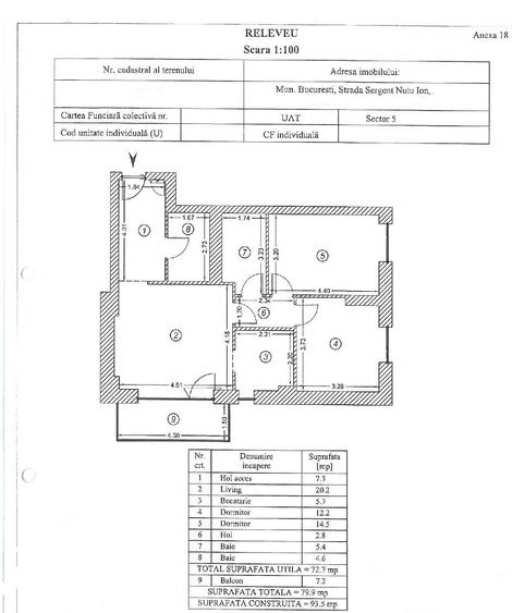 Apartament cu 3 camere semidecomandat în Cotroceni
