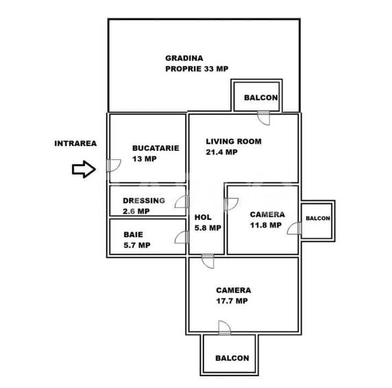 Apartament 3 camere de vanzare parter cu gradina balcon dressing - 8