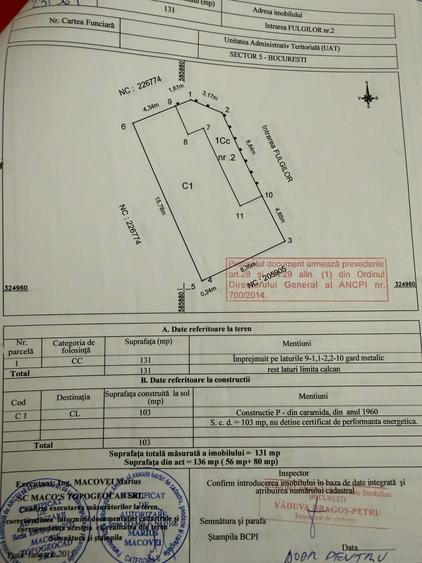 Casă individuală cu 3 camere cu Canalizare în 13 Septembrie