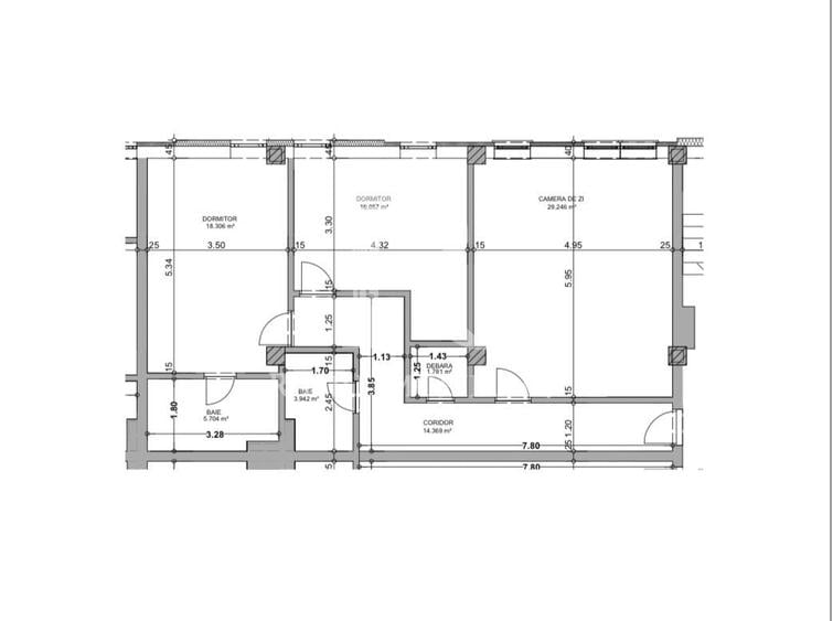 Apartament cu 3 camere decomandat în Ultracentral