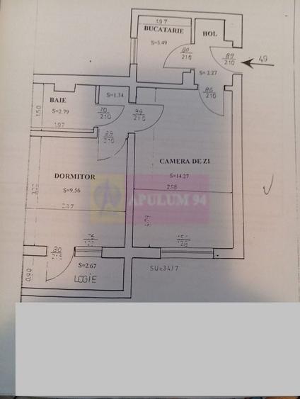 Apartament cu 2 camere semidecomandat, mobilat în Titan