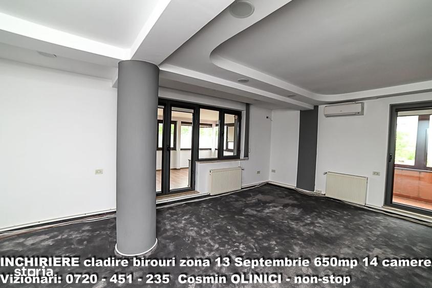 Spatii birouri de inchiriat zona 13 Septembrie I S+P+3 I 650 util - 2