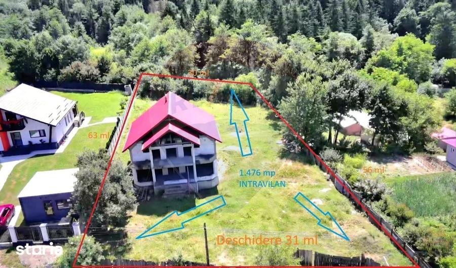 Casă cu 6 camere cu Teren 1476 Mp în Strugari