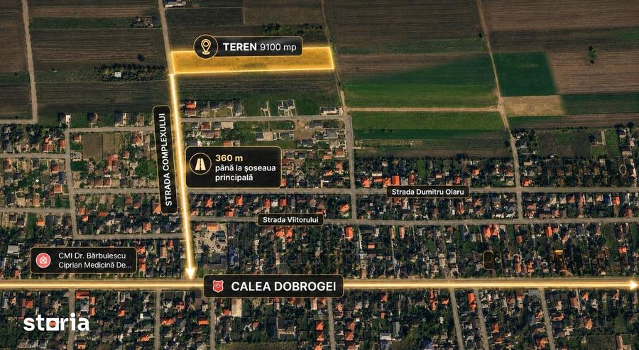 Teren de 9100 mp, în Valu lui Traian