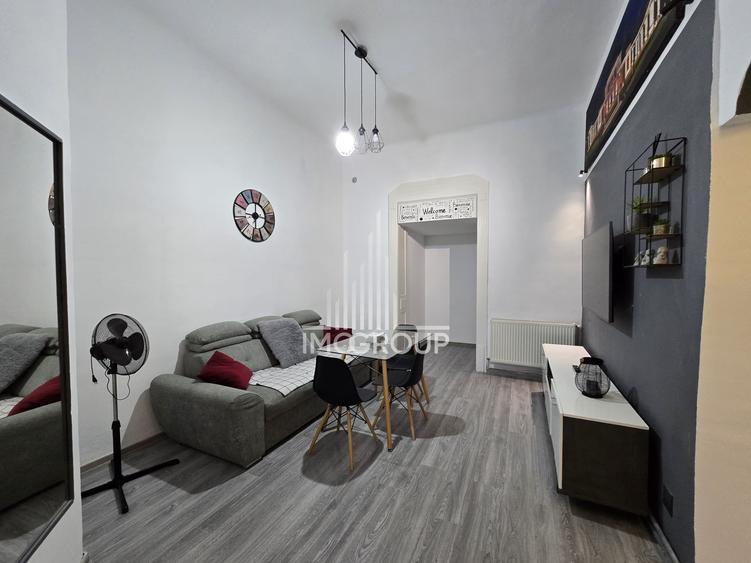 Apartament cu 3 camere semidecomandat, mobilat în Central