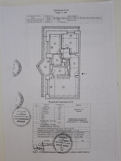 Apartament cu 3 camere decomandat, mobilat în Canta