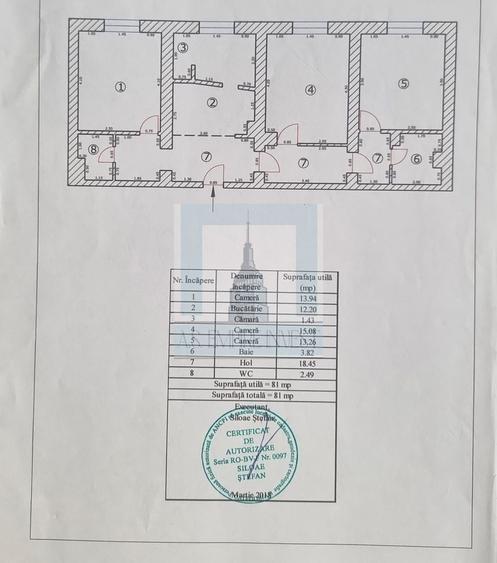 Apartament cu 3 camere decomandat, mobilat în Uzina 2