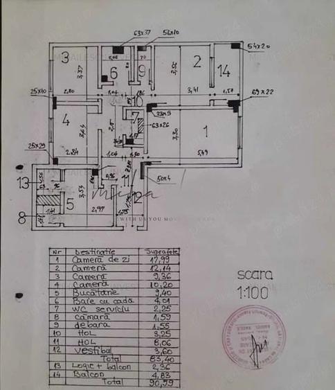 Apartament cu 4 camere decomandat în Militari