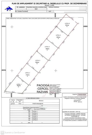 Teren Construcții intravilan de 302 mp, în Malu Mare