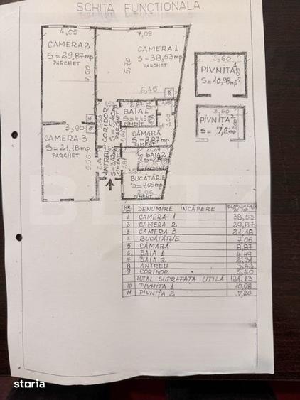 Apartament cu 3 camere în Ultracentral