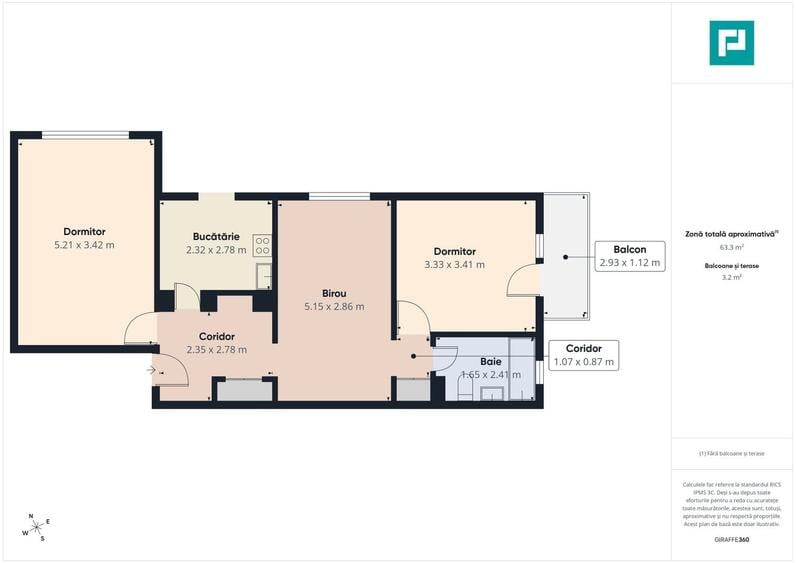Apartament cu 3 camere decomandat, mobilat în Decebal