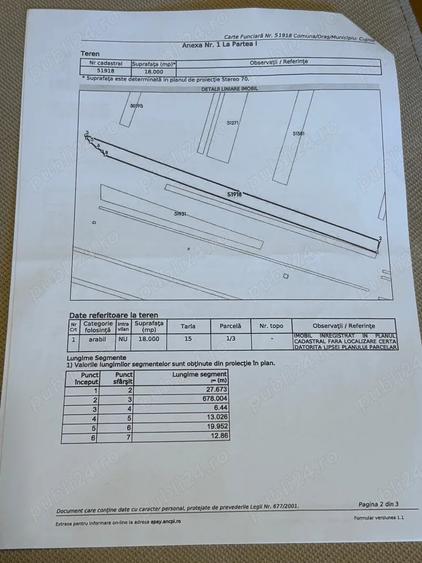 Teren de 54300 mp, în Cujmir