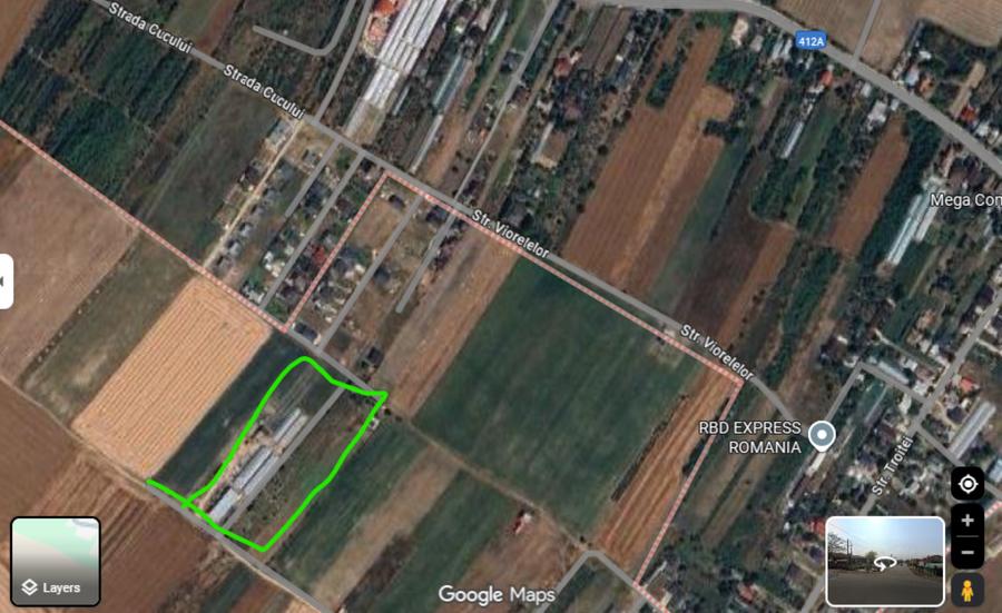 Teren Construcții intravilan de 5656 mp, în Adunații-Copăceni