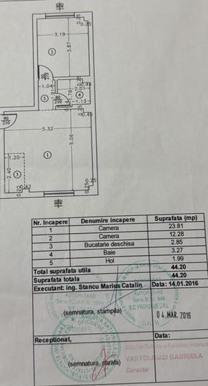 Apartament cu 2 camere decomandat în Militari
