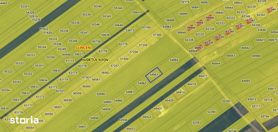 Teren de 635.54 mp, în Clinceni