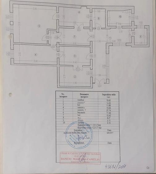 Apartament cu 4 camere semidecomandat în Universitate