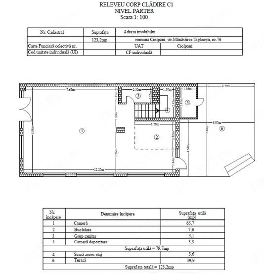 Casă cu 5 camere cu Teren 875 Mp în Ciolpani