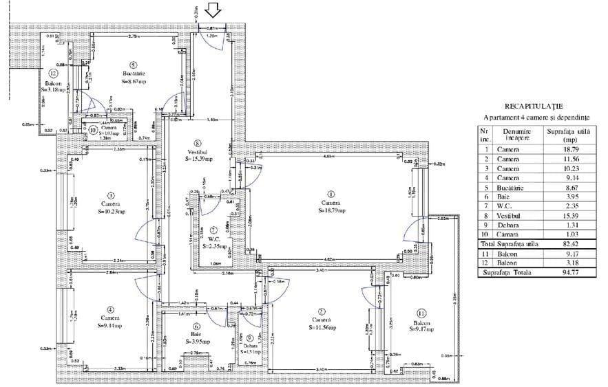 Apartament cu 4 camere decomandat în Parcul Circului