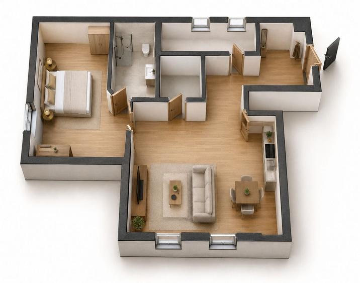 Apartament cu 2 camere în Domenii