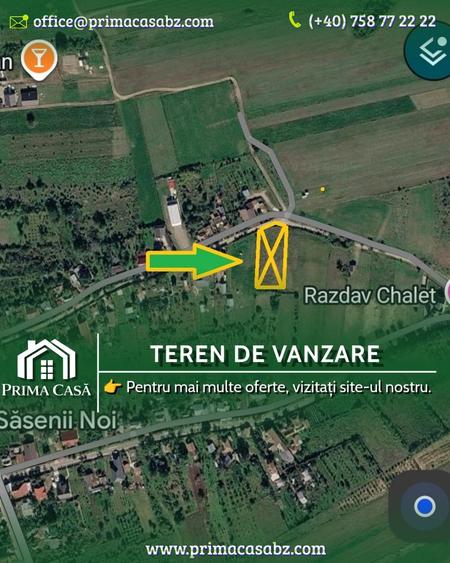 Teren intravilan de 2000 mp, în Săsenii Noi
