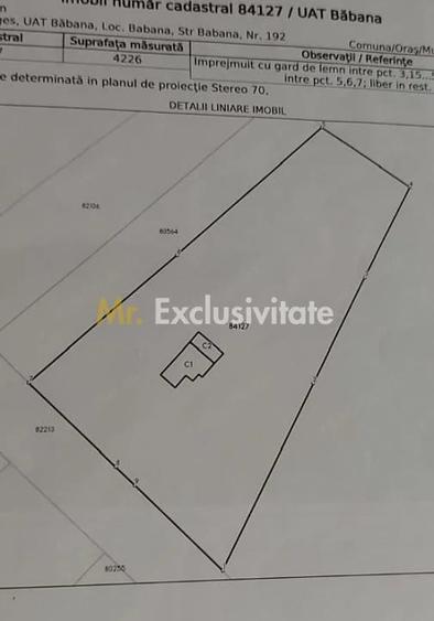 Casă cu Teren 4226 Mp în Băbana