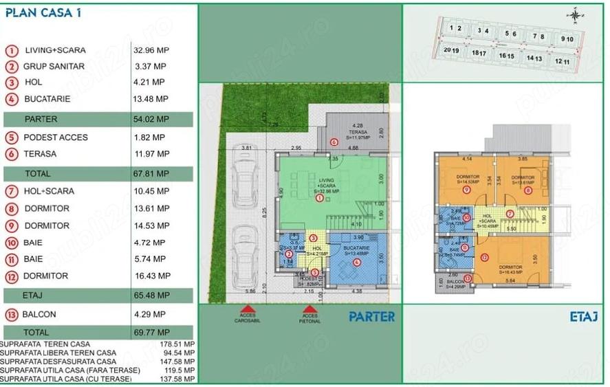 Casă cu 5 camere cu Teren 200 Mp în Central