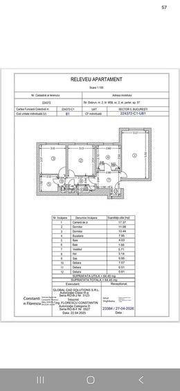 Apartament cu 3 camere decomandat în Rahova