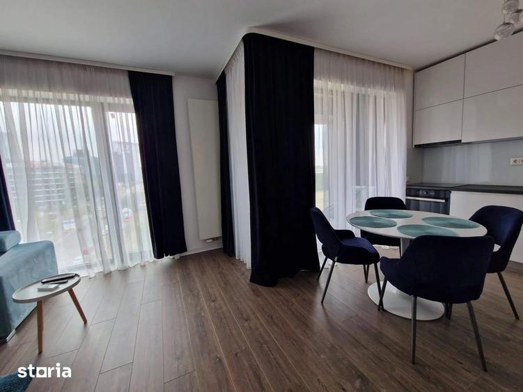 Apartament cu 2 camere semidecomandat, mobilat în Pipera