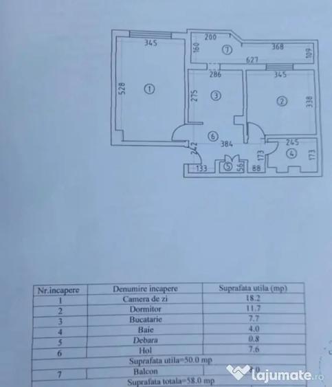 Apartament cu 2 camere decomandat în Gara
