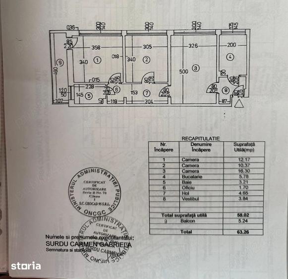 Apartament cu 3 camere semidecomandat în Iancului