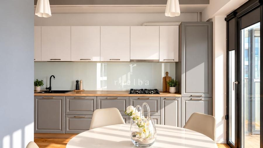 Apartament cu 2 camere semidecomandat, mobilat în Băneasa