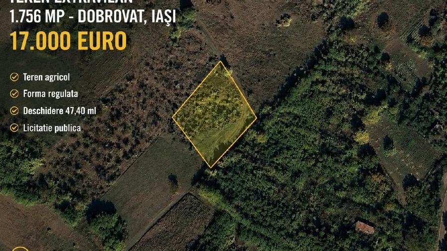 Teren agricol extravilan de 1756 mp, în Dobrovăț