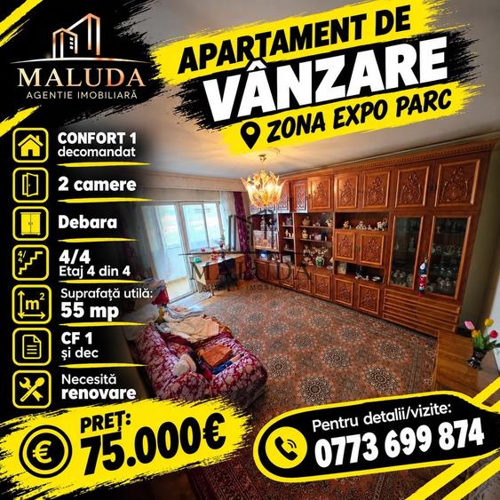 Apartament cu 2 camere decomandat în Ceair